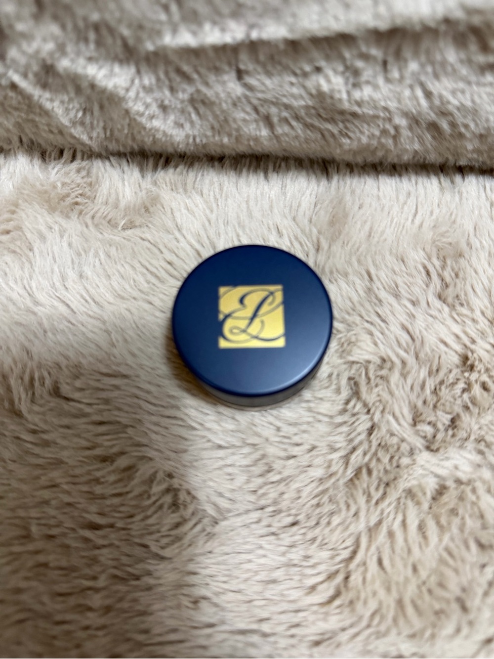 Estee Lauder Navy Blue Eyeshadow Compact with Gold Logo